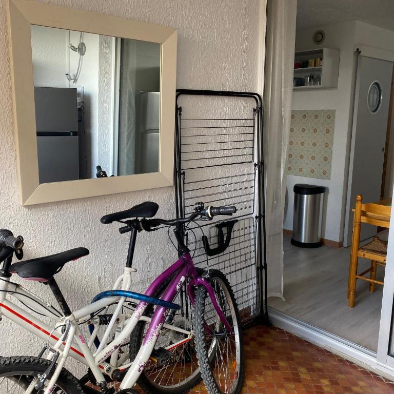 Studio Cabine avec Loggia, Parking, Proche mer, TV, Lave-Linge, 2 Vélos, Port Leucate, 4 Pers. - FR-1-798-4 - Estudio - 12
