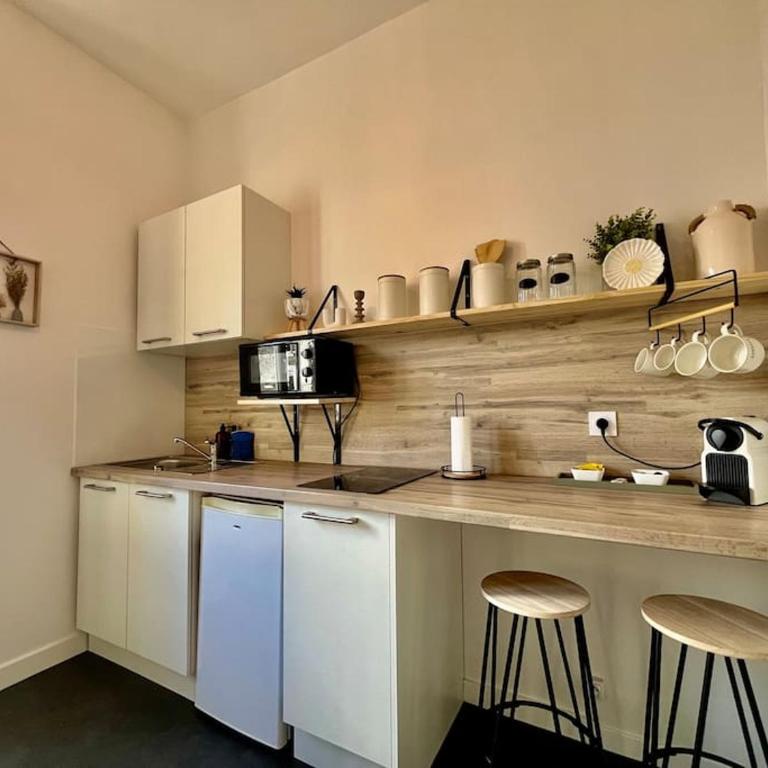 Studio très calme rue Encombe Vineuse DABNB - Appartement 1 Chambre - 4