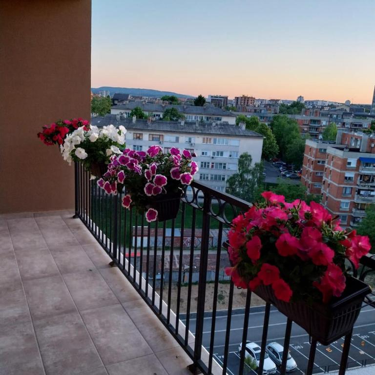 Sunset Apartman - Apartman sa 1 Spavaćom Sobom, Balkonom i Pogledom na Grad - 11
