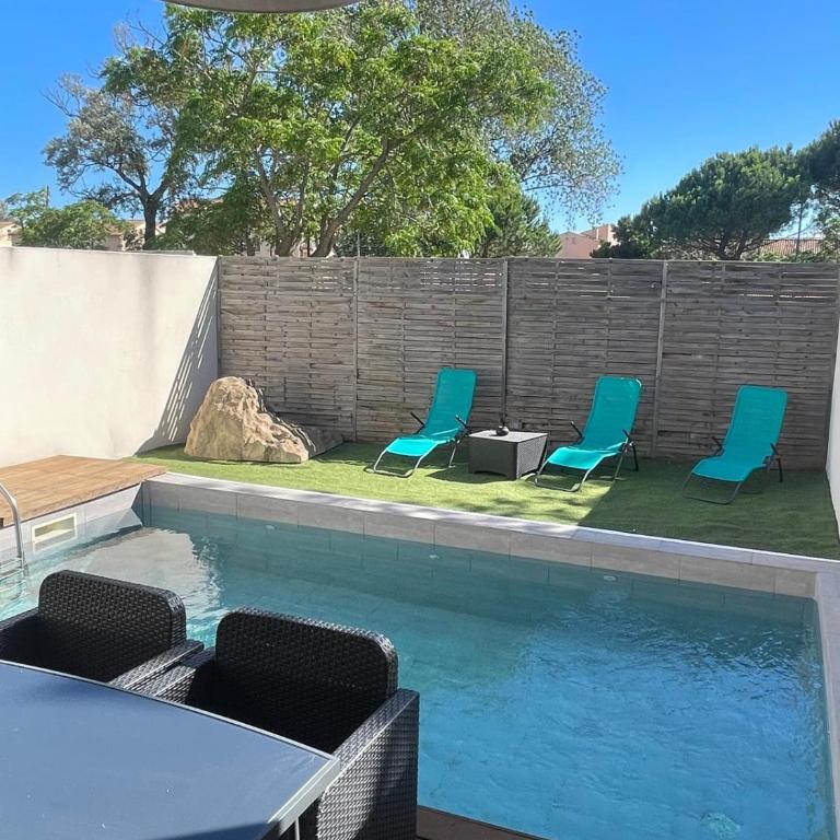 Villa design Cap dAgde piscine et plage - Villa 3 Chambres - 6