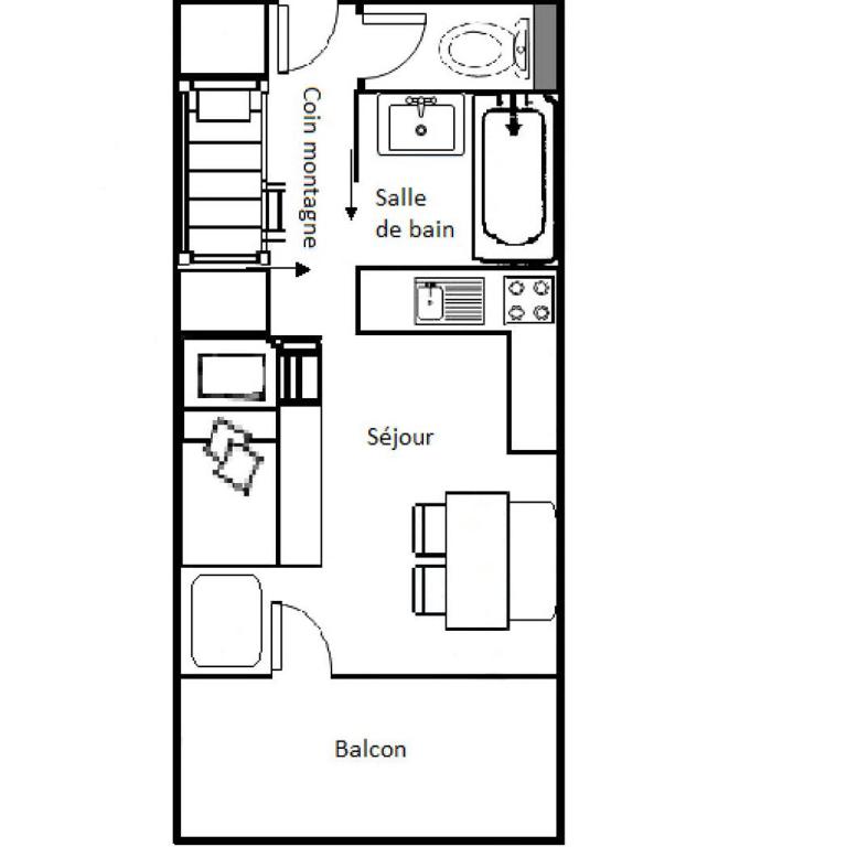 Résidence La Frasse - Joli studio pour 4 personnes à Meribel proche des pistes dans le quartier du Morel MAE-2097 - Studio - 9