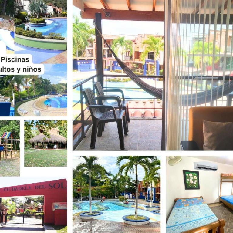 ""Apto 2 Habit, 4 piscinas, Dcto GENIUS, Check in-out extendidos, a 1 cuadra del parque -Ciudadela del Sol-"" - Two-Bedroom Apartment with Pool View - 2