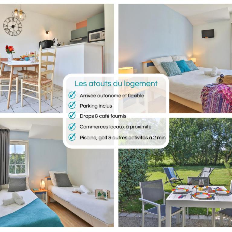 ღ L'Oasis du Golf - Paisible maison proche Mer - Villa 2 Chambres - 4