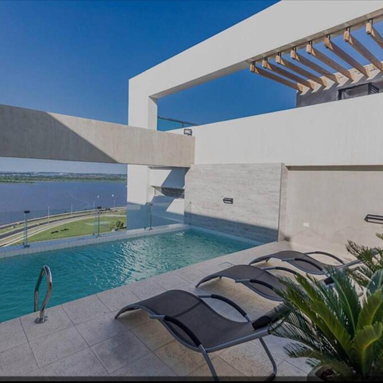 Vista al Río Paraguay, Costanera Asu - Apartamento de 1 dormitorio - 1