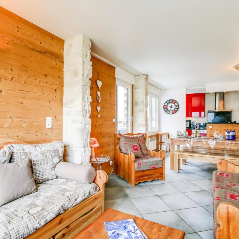 Résidence Le Bec Rouge - Appartement de charme 3 pièces 8 personnes à Tignes au pied des pistes et proche des commerces dans le quartier du Lac. Vue impr MAE-1681 - Appartement - 1
