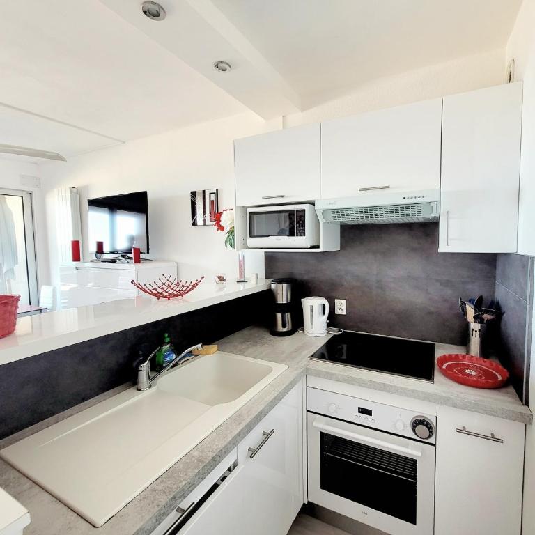 Studio confort avec terrasse, vue mer et parking - Canet-en-Roussillon - FR-1-794-148 - Monolocale - 6