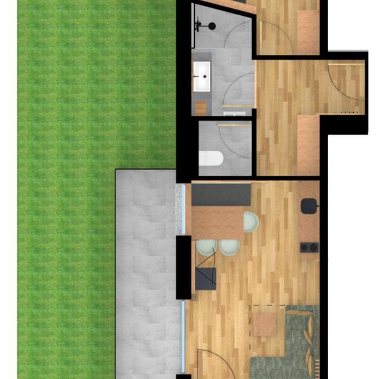 PACHMAIR 1453 apart resort - Modernes Apartment Deluxe mit GARTEN - 1 Schlafzimmer - 1
