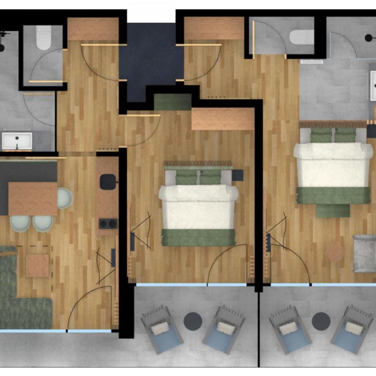 PACHMAIR 1453 apart resort - Modernes Apartment Deluxe - 2 Schlafzimmer - 5