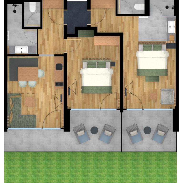 PACHMAIR 1453 apart resort - Modernes Apartment Deluxe mit GARTEN - 2 Schlafzimmer - 11