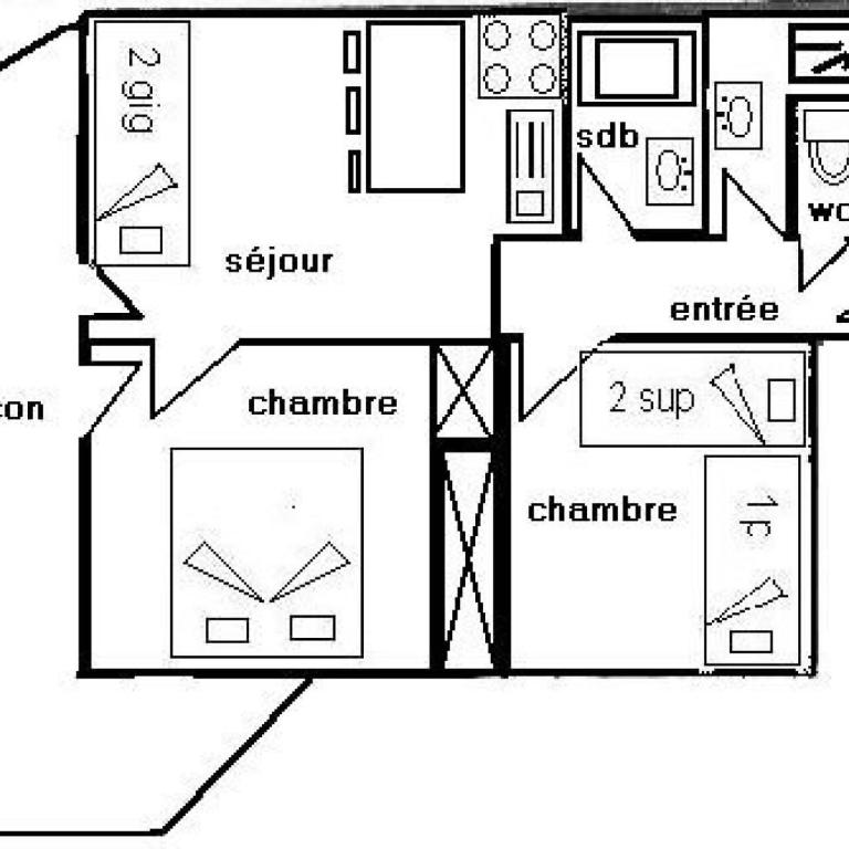 Résidence Le France - 3 Pièces 6/7 pers - LE FRANCE - 521FR - PLAGNE CENTRE MAE-9494 - Appartement - 2