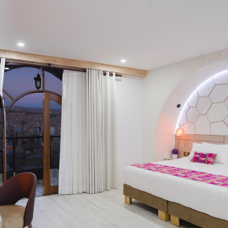 Illampu Art Boutique Hotel - Habitación Doble Deluxe con balcón - 1