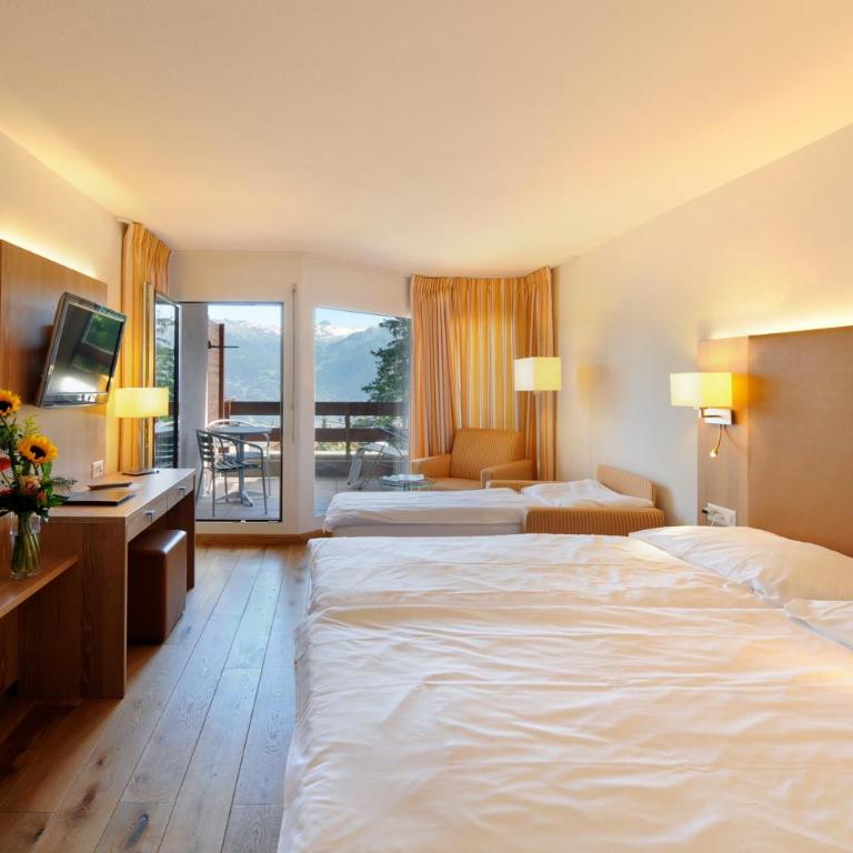 Hotel Helvetia Intergolf - Chambre Familiale (2 Adultes + 1 Enfant) avec Balcon - Vue sur Montagne - 6