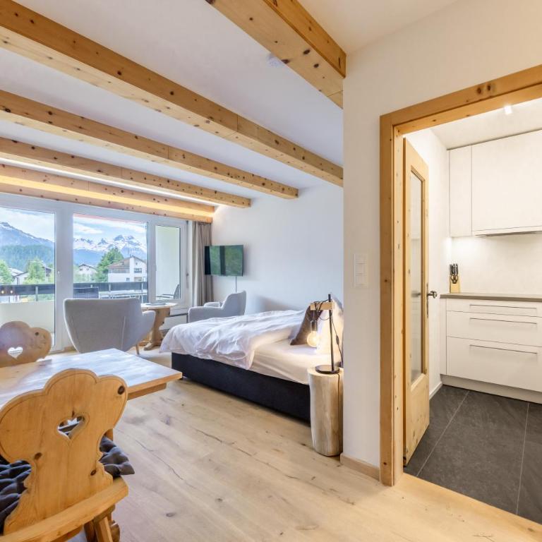 Charming Studio facing Piz Rosatsch - Apartment mit 1 Schlafzimmer - 4