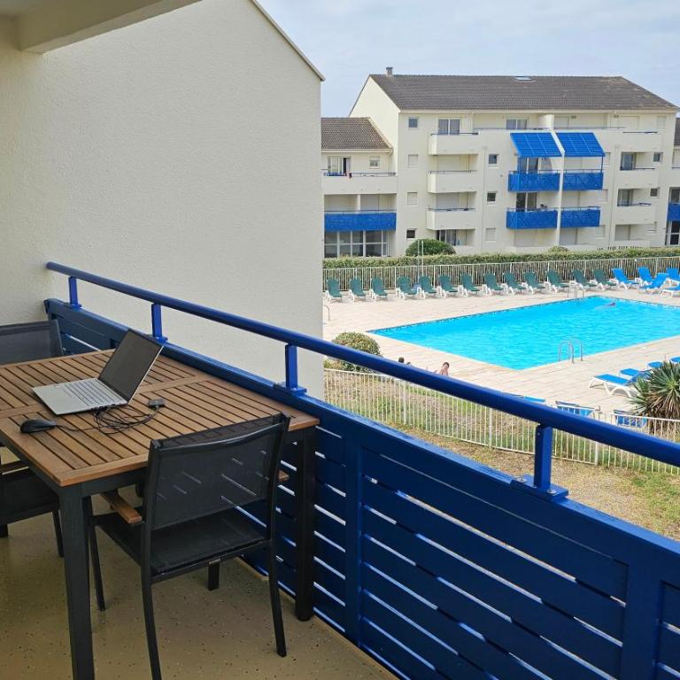Lacanau, Résidence Bleu Marine, appartements 2e étage, exceptionnels car balcon face et vue océan avec piscine ! Et avec parking réservé - One-Bedroom Apartment - 13