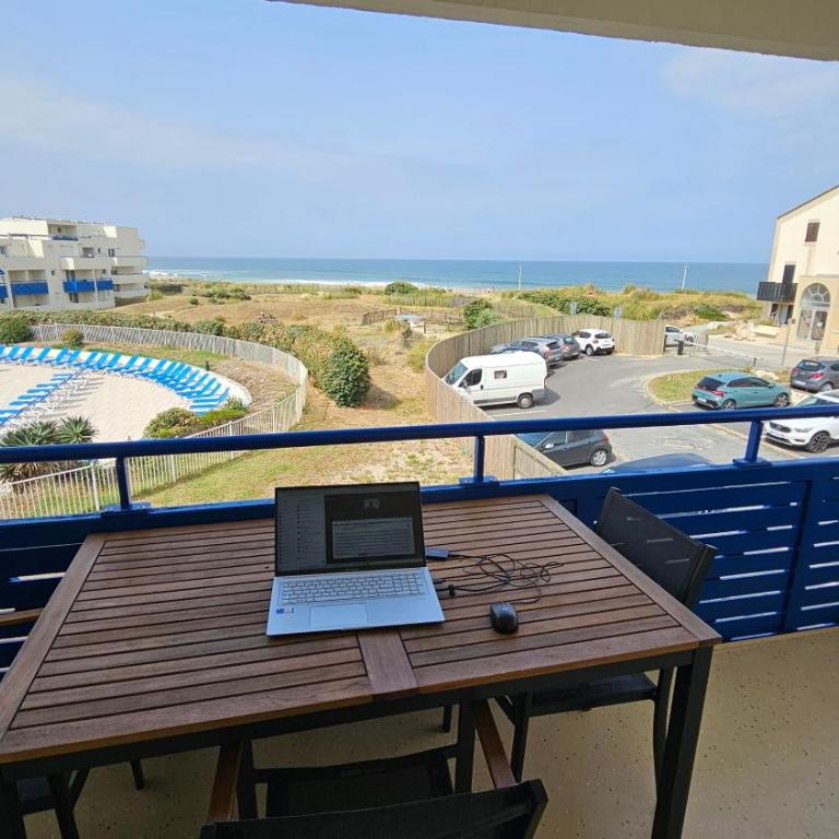Lacanau, Résidence Bleu Marine, appartements 2e étage, exceptionnels car balcon face et vue océan avec piscine ! Et avec parking réservé - One-Bedroom Apartment - 16