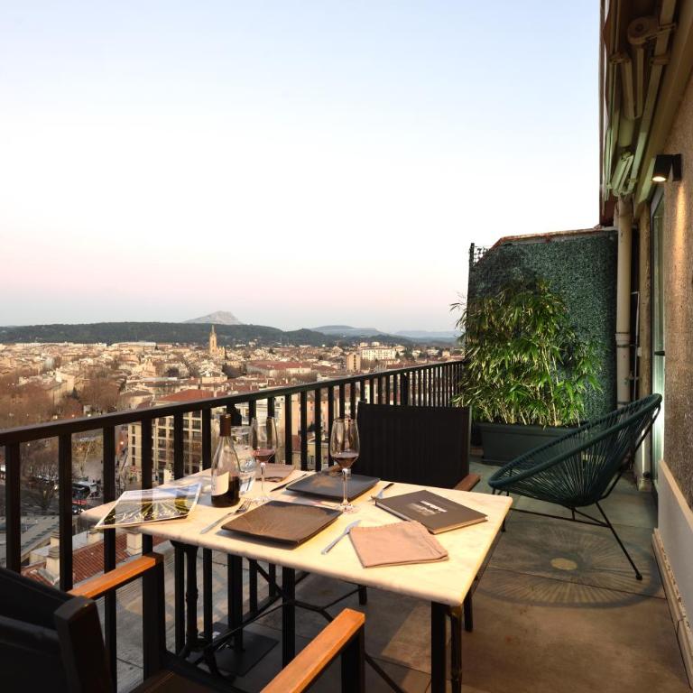 Aix Rooftop Appartement T2 Luxe 5 étoiles - hypercentre Rotonde - Terrasse - Vue - Parking - Apartment mit 1 Schlafzimmer - 19