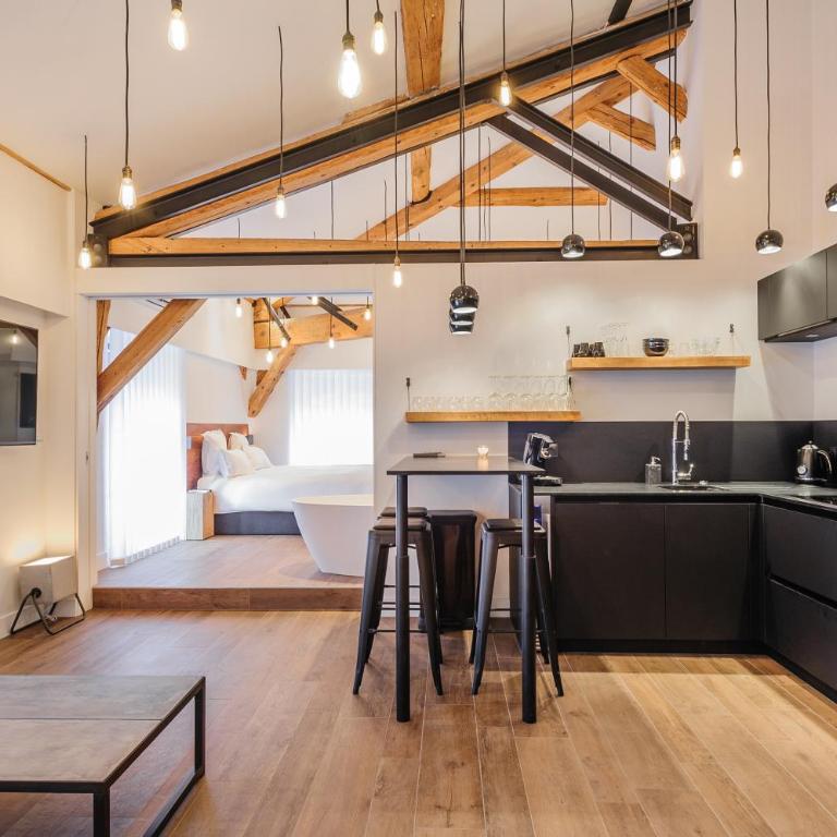 MOHOM - Berges du Rhône - Mini-Loft avec Baignoire - Vue sur Berges du Rhône - 8