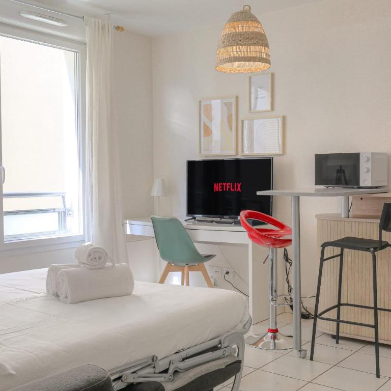 Le calme et cosy avec parking gratuit - Appartement 1 Chambre - 30