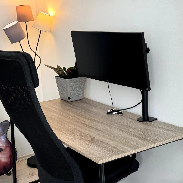 Workspace with Monitor City Center Parking, AC - One-Bedroom Apartment - 3