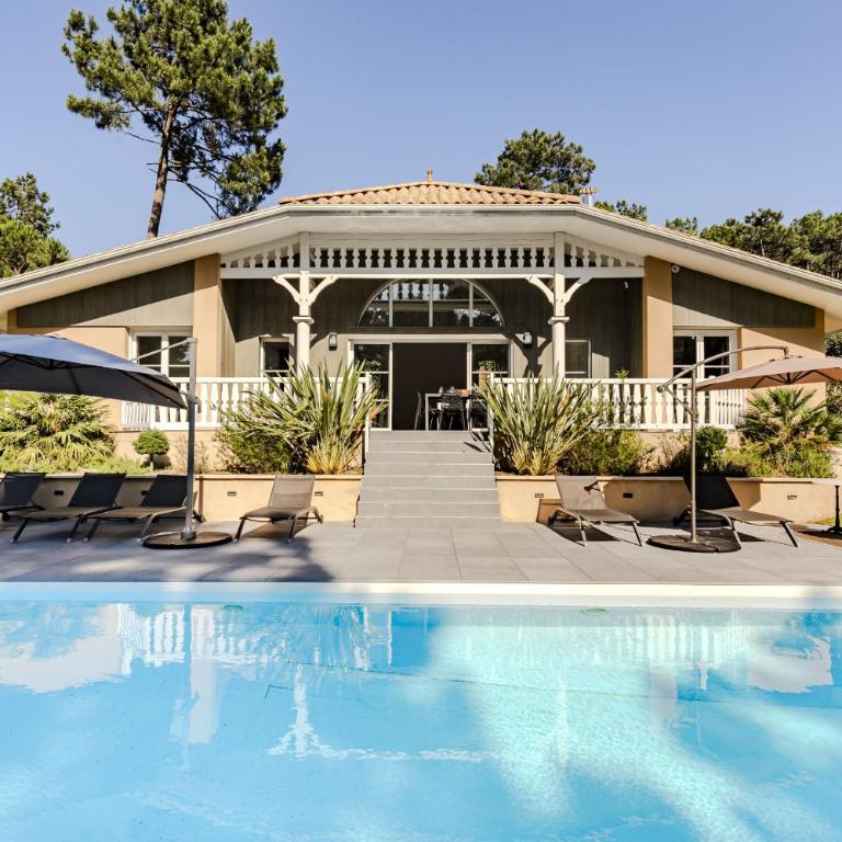 Villa rénovée,piscine chauffée, dans les pins à 4min de l'océan-AG29 - Villa avec Piscine Privée - 16