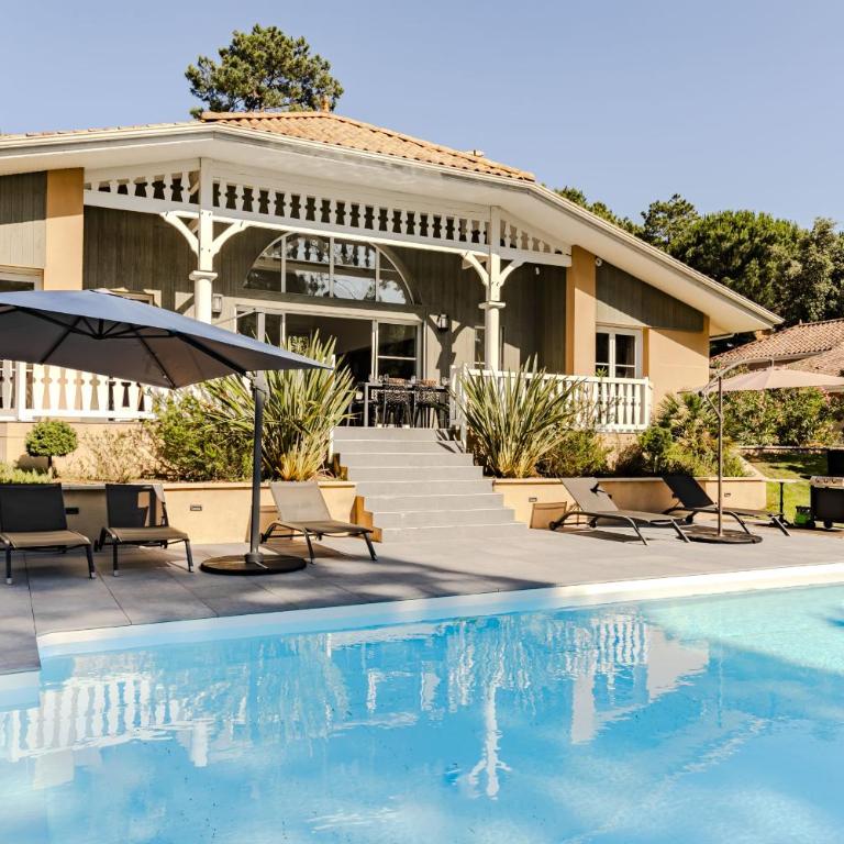 Villa rénovée,piscine chauffée, dans les pins à 4min de l'océan-AG29 - Villa avec Piscine Privée - 36