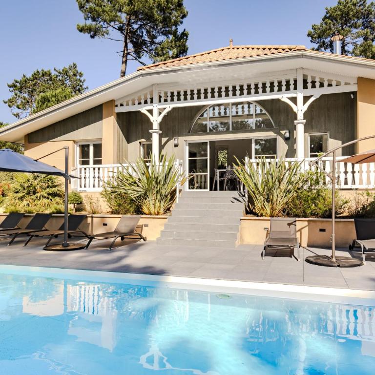 Villa rénovée,piscine chauffée, dans les pins à 4min de l'océan-AG29 - Villa avec Piscine Privée - 35