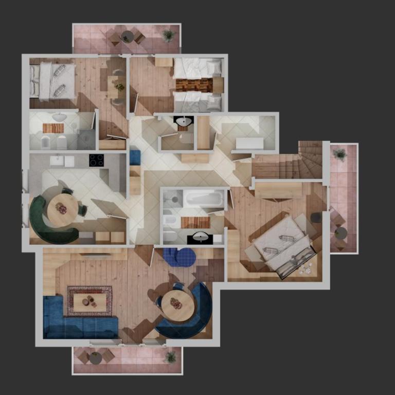 Apartments Ciasa Costisela - Appartamento Attico - 23