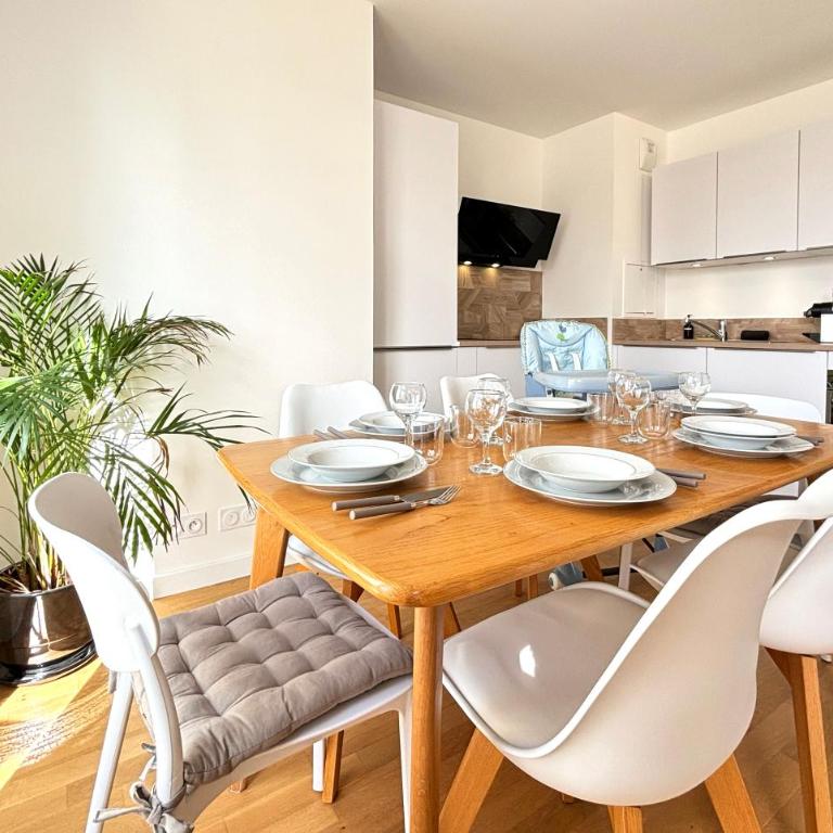L Eiffel Disney 5min Paris 35min Parking Terrasse - Appartement 3 Chambres - 9
