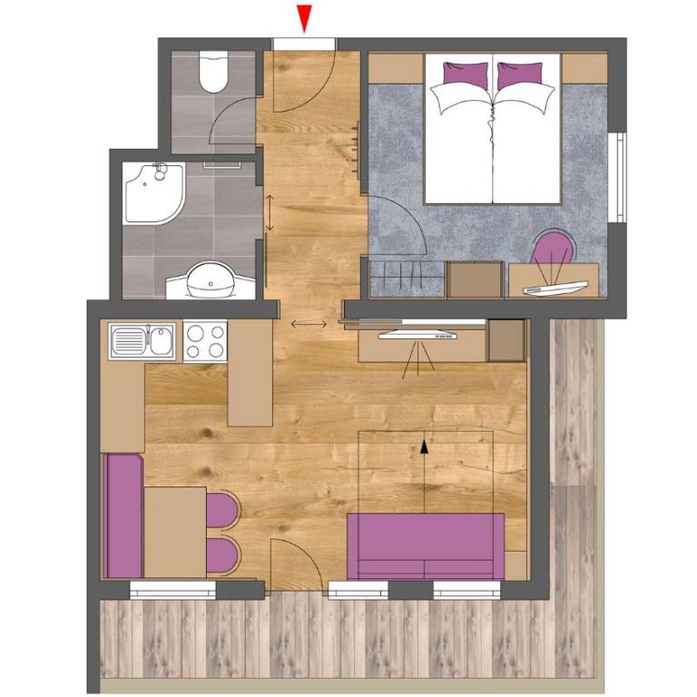 Apartments Schöne Aussicht - Apartment mit 1 Schlafzimmer und Aussicht - 15