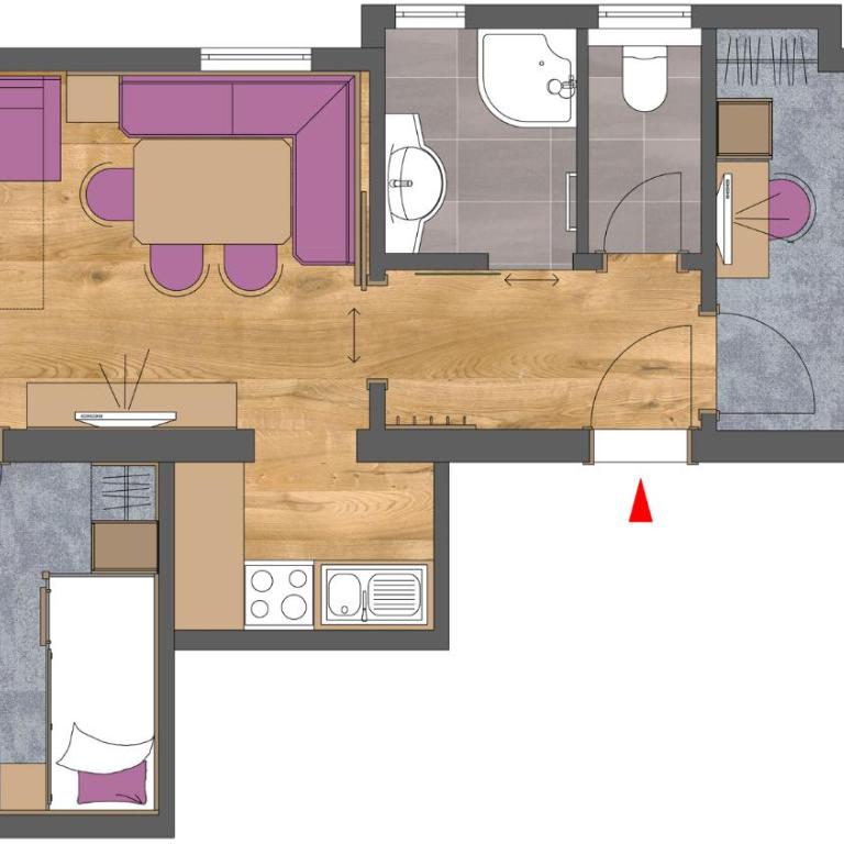 Apartments Schöne Aussicht - Apartment mit 2 Schlafzimmern und Balkon - 14
