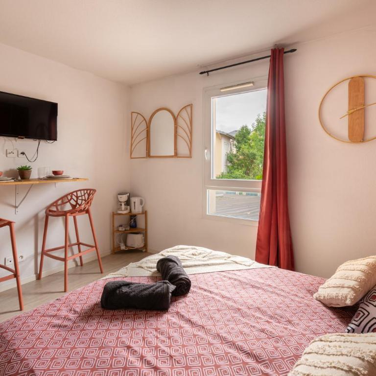 Les Cocons de Lourdes - Studio Lit King-Size - 6