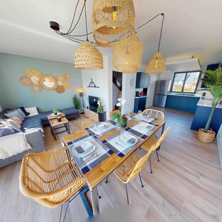 Le 44 - Maison familiale - Grand confort - 700m Plages - Ferienhaus mit 4 Zimmern - 3