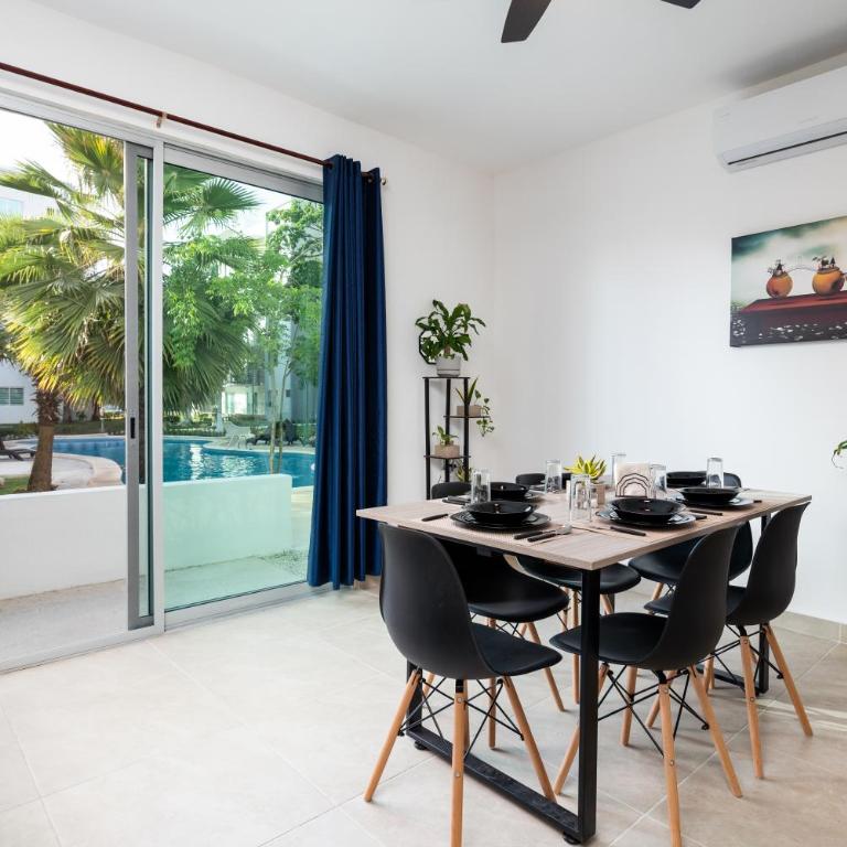 Depa Familiar PB 6pax con Alberca Rodeado de Restaurantes Zona Segura - Apartamento Estándar de 2 dormitorios - 20