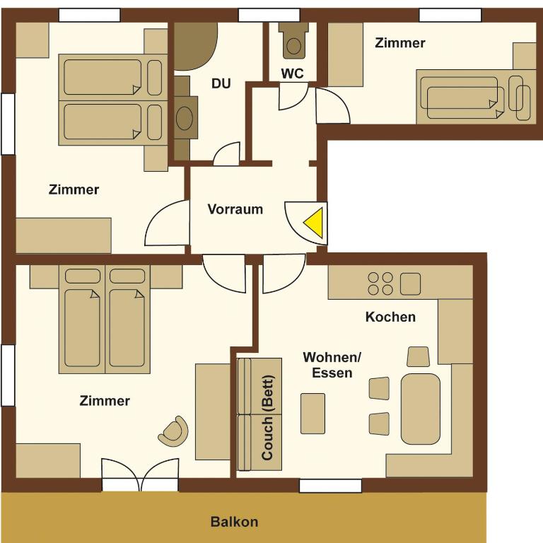 Landhaus Kaiserblick - Apartment Typ 3 - 1
