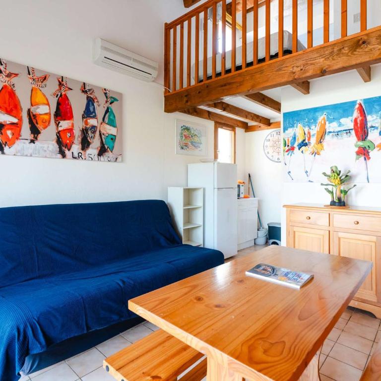 Pavillon studio mezzanine climatisé proche plage et lagune à Gruissan - FR-1-409-273 - Villa - 7