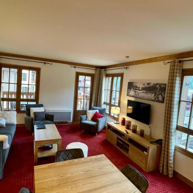 Arc 1950 - Appt 2CH - 6 pers - Rés 5* luxe - Piscine, sauna, hamman, jacuzzi - Classé 5 cristaux Paradiski - Apartment mit 2 Schlafzimmern - 1