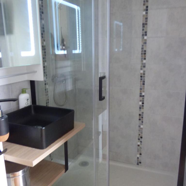 "Les Logis d'Argent Mimizan Chambre d'hôte qualité HOTEL avec WC, SDB, TV, Wifi, Option Petit Déjeuner , Parking - Chambre Double avec Salle de Bains Privative - 5