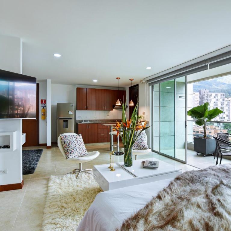 Blux Apartments Medellin - Apartamento de 1 Dormitorio con balcón y vistas a la ciudad - 3