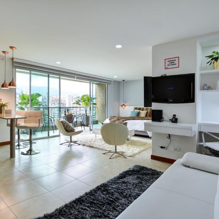 Blux Apartments Medellin - Apartamento de 1 Dormitorio con balcón y vistas a la ciudad - 7