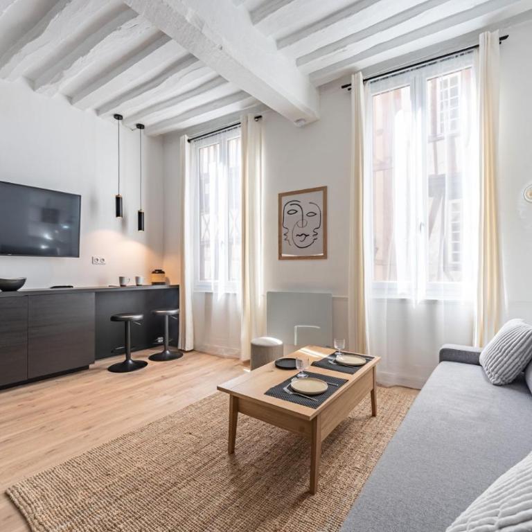 Studio Cosy - Hypercentre Rouen - Rue Vicomté - One-Bedroom Apartment - 1