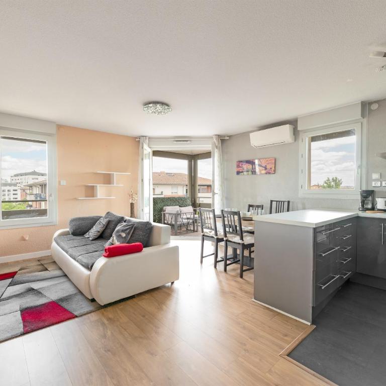 T3 - 2 places de parking - balcon - Climatisation - Appartamento con 2 Camere da Letto - 15