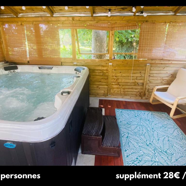 Gîte avec piscine et jardin Le Cosy - Les Bergeronnettes Bergerac - Apartment mit Terrasse - 29