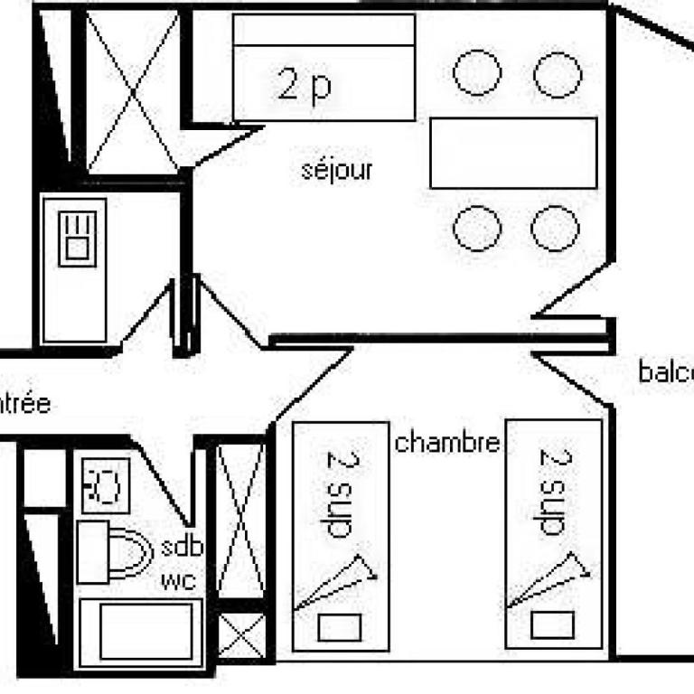 Résidence Le France - 2 Pièces 5 pers - LE FRANCE - 817FR - PLAGNE CENTRE MAE-5124 - Appartement - 2