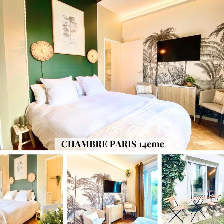 Chambre Cosy chez l habitant avec salle de bain et jardin privé - Chambre Lit Queen-Size - Vue sur Jardin - 1