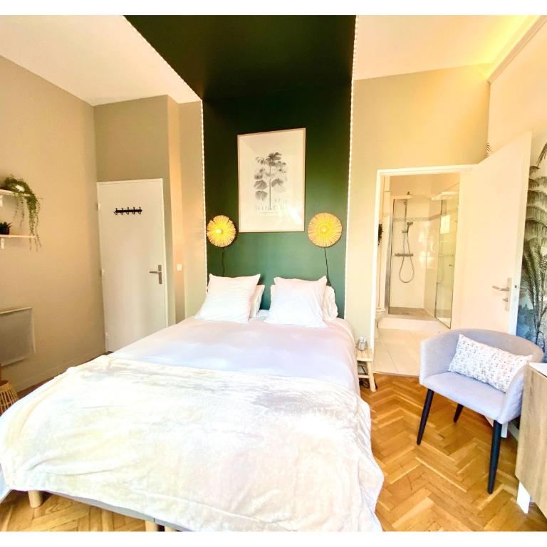 Chambre Cosy chez l habitant avec salle de bain et jardin privé - Chambre Lit Queen-Size - Vue sur Jardin - 14