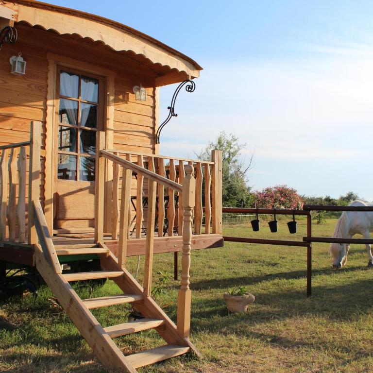 Roulotte Lou Gregau - Habitación Doble con vistas al jardín - 1