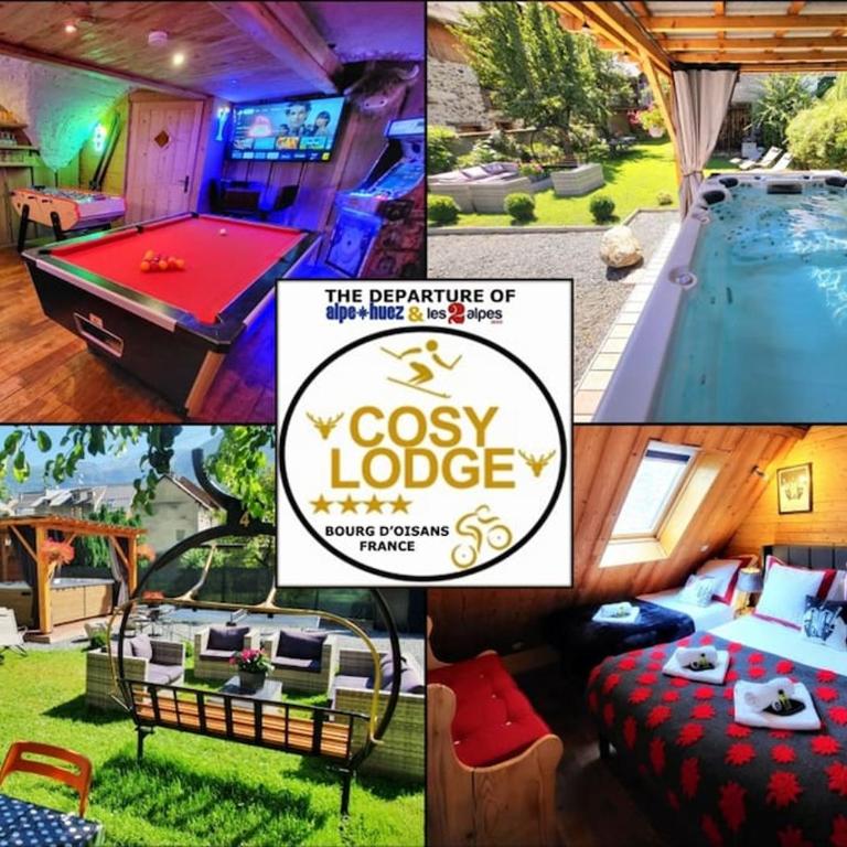 Le Cosy Lodge Départs Vélo Ski Alpe d'Huez 2 Alpes La Grave Détente Jacuzzi Piscine Sauna Bar Billard - Chalet - 52