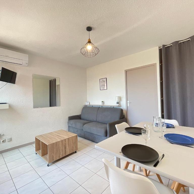 Studio cabine climatisé avec terrasse et parking à 500m de la plage de Sète - FR-1-338-144 - Studio - 14