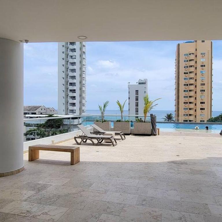Stunning Infinity Pool, Balcony, steps from Walled City & Marbella Beach - Three-Bedroom Apartment - 28