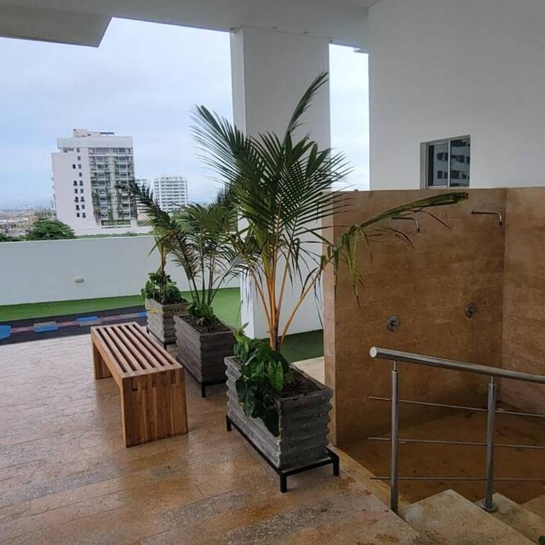 Stunning Infinity Pool, Balcony, steps from Walled City & Marbella Beach - Three-Bedroom Apartment - 36